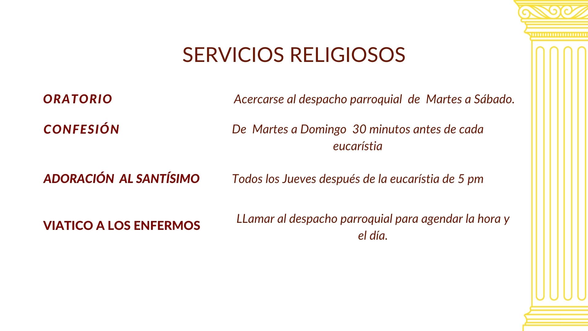 servicios religiosos